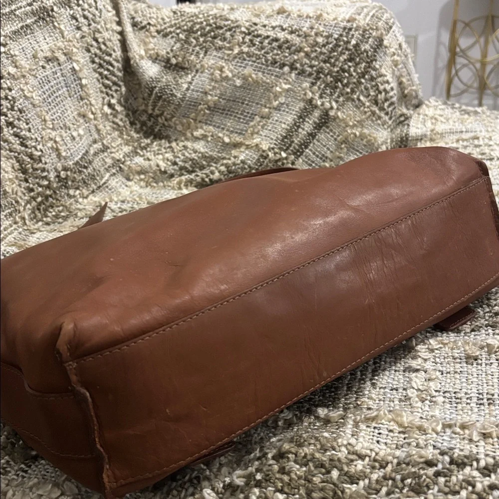 Maurizio Taiuti Leather‎ Cognac Men’s Classic Leather Messenger Crossbody Bag